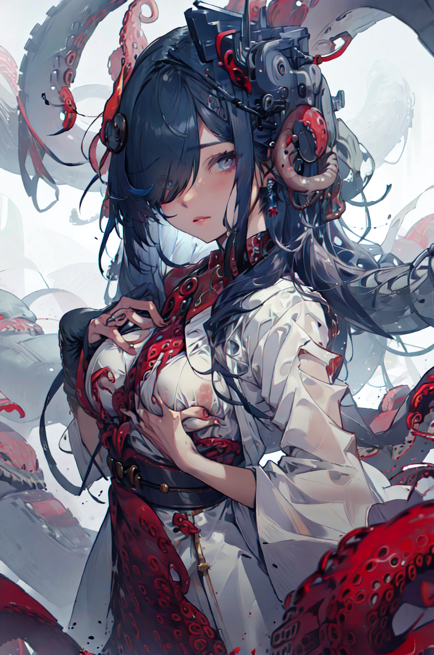 AI Art: Woman with tentacle hair by @Bizoomie23 | PixAI