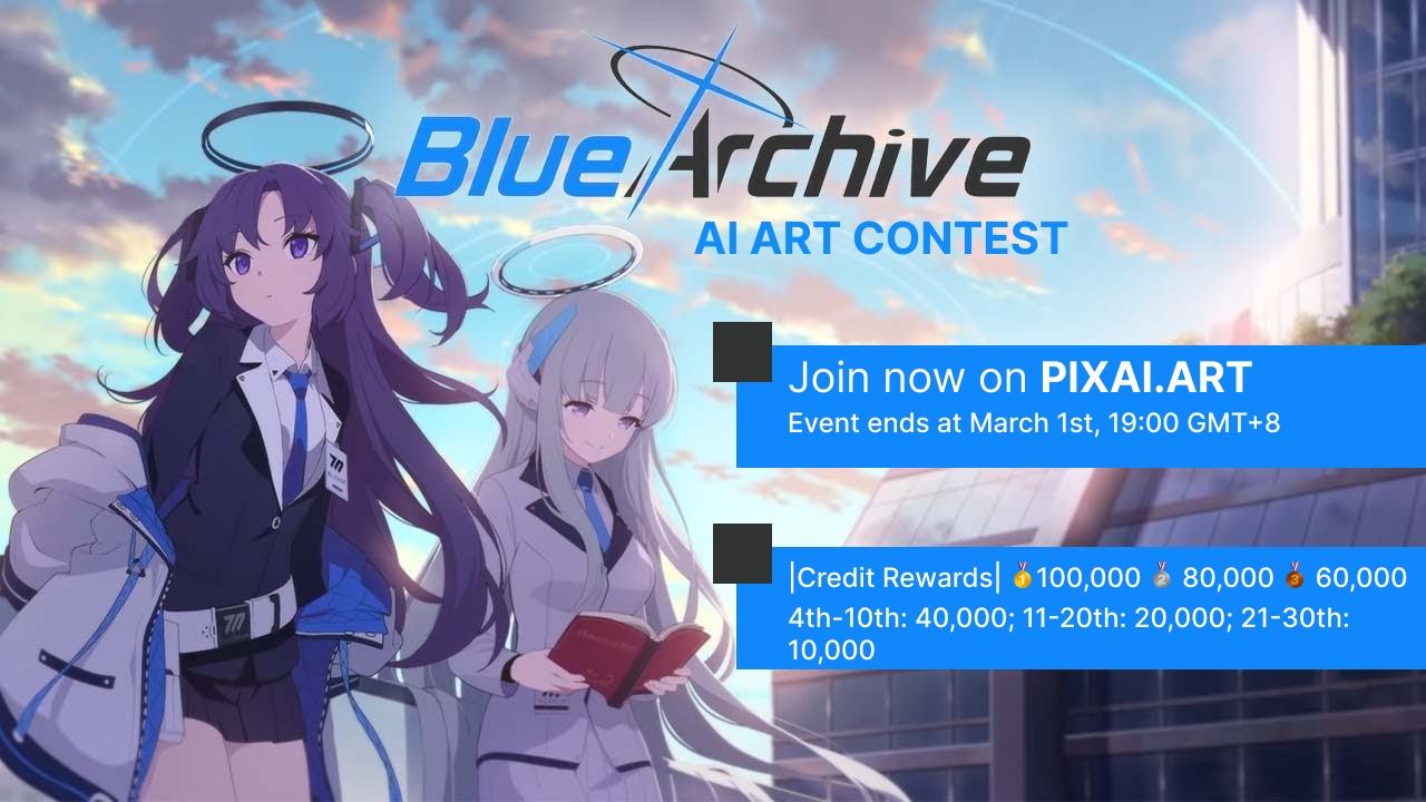 Join us for a #BlueArchive themed AI art contest | PixAI - PixAI News