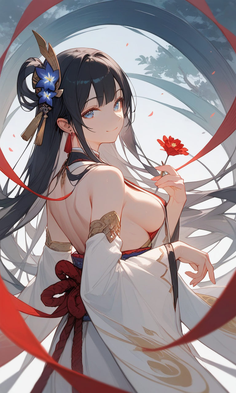 sideboob AI Art: sideboob kimono by @user-1717703876756736910 | PixAI