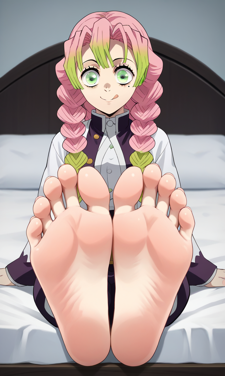 AI Art: Are you waiting for Mitsuri to lick her feet? by @LuchO Paez | PixAI