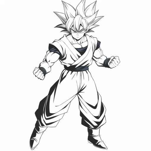 Premium Free ai Images  goku mid dragon ball characters drawing