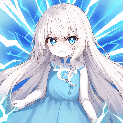 Blue Anime Eyes 01 - Anger