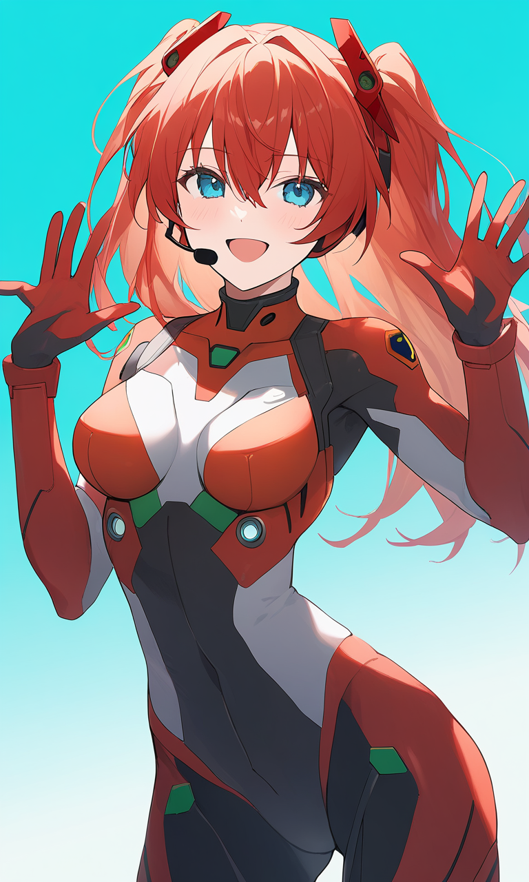 AI Art: Souryuu Asuka Langley: A Red-hot Pilot in Neon Genesis Evangelion  by @BrightVoyagerII | PixAI