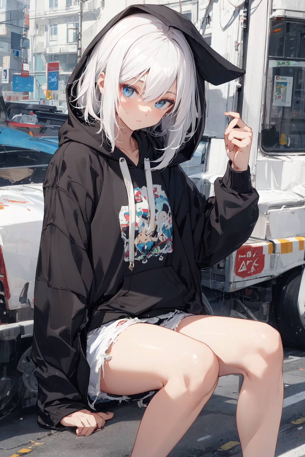 Anime collage hoodie sale