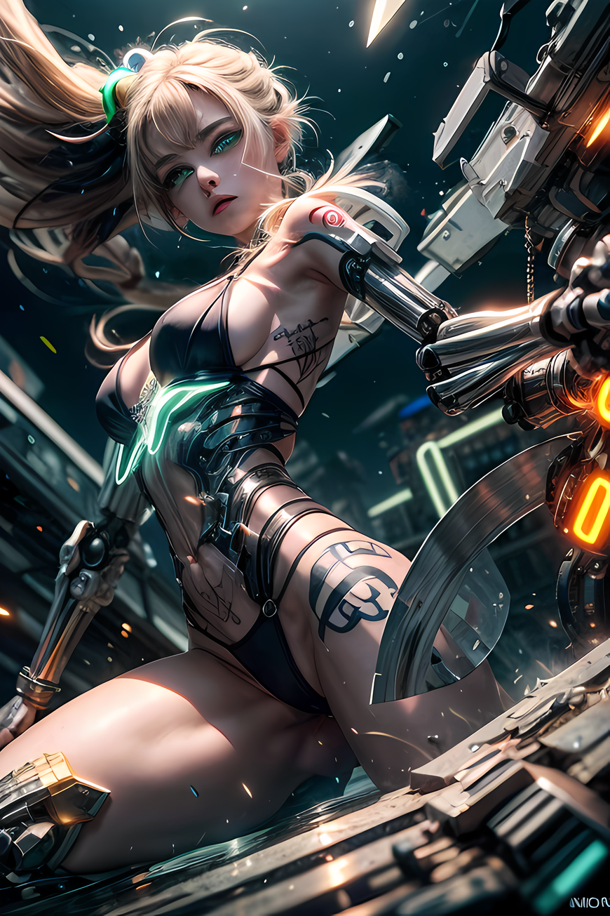 Ai Art Cyber Sexy Girl By Pixai