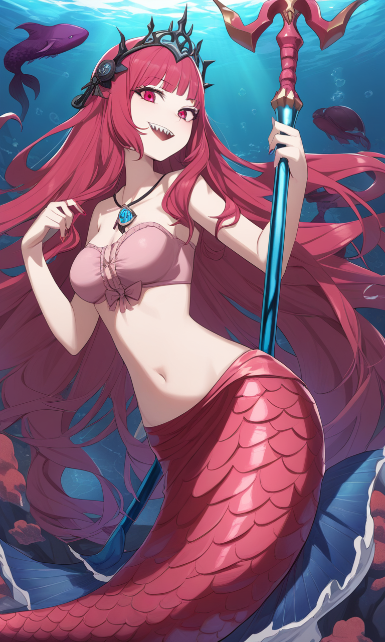 AI Art: 「Ruby Gillman: Teenage Kraken」 - Nerissa (Mermaid) by @静かな猫様 | PixAI