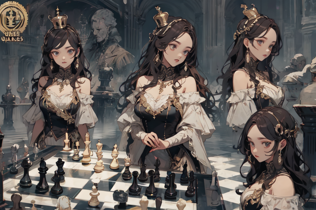 Chess queen on chessboard AI Generated 24118842 Stock Photo at