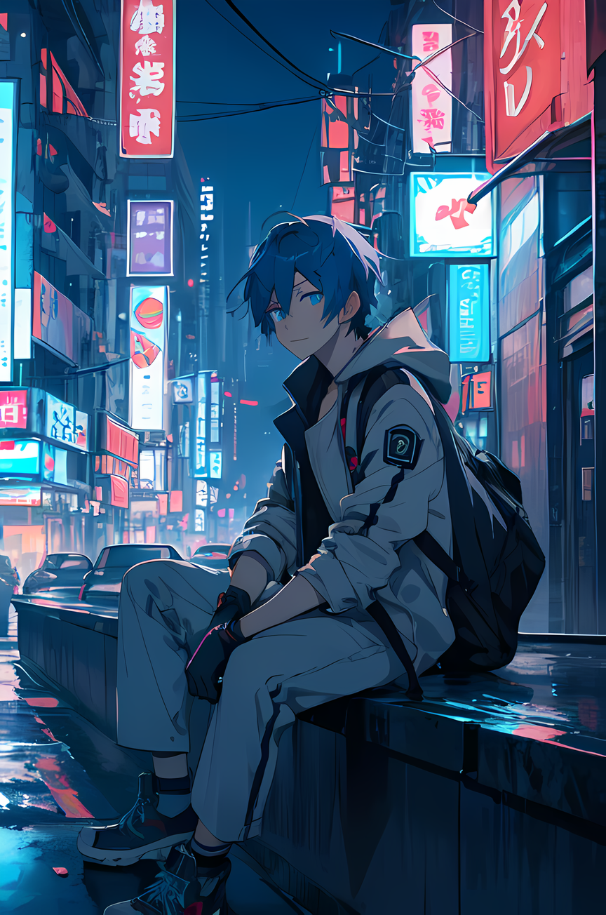 Ai Art Tokyo Cyber Boy By Rhapsody Pixai