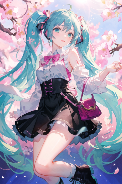 AI Art: hanami date miku by @Potee | PixAI