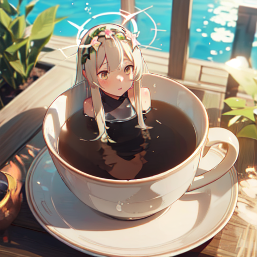 AI Art: Nagisa in a mug of tea by @0133 :/