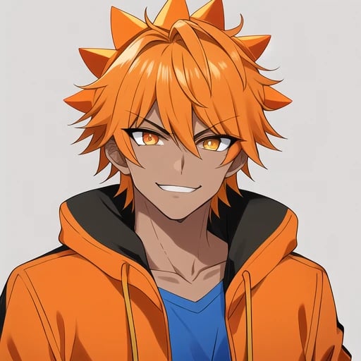 anime guy with orange hair