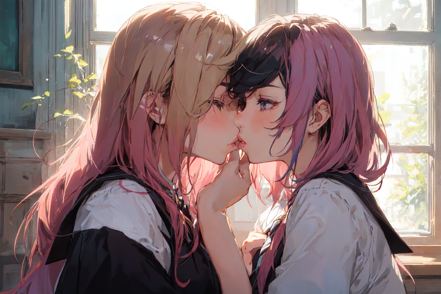 AI Art: Kiss me Too by @Digmen | PixAI