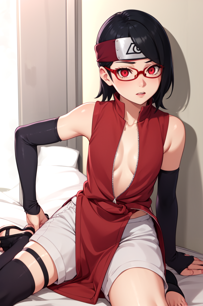 AI Art: Uchiha Sarada by @Xorzek | PixAI