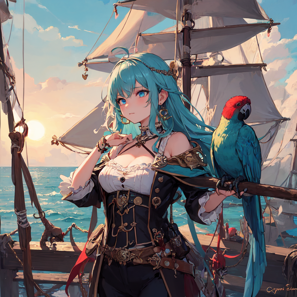 anime pirate girl wallpaper