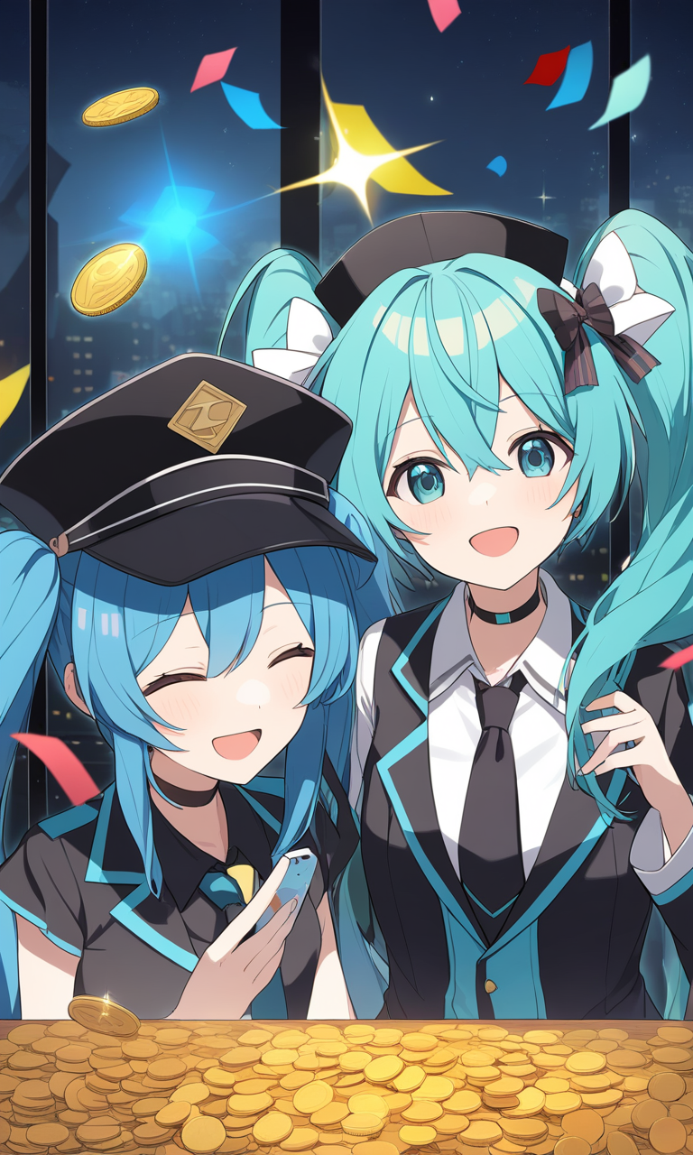 AI Art: The Enchanting Collaboration of Hatsune Miku and Kasane Teto by  @FastHackerIX | PixAI