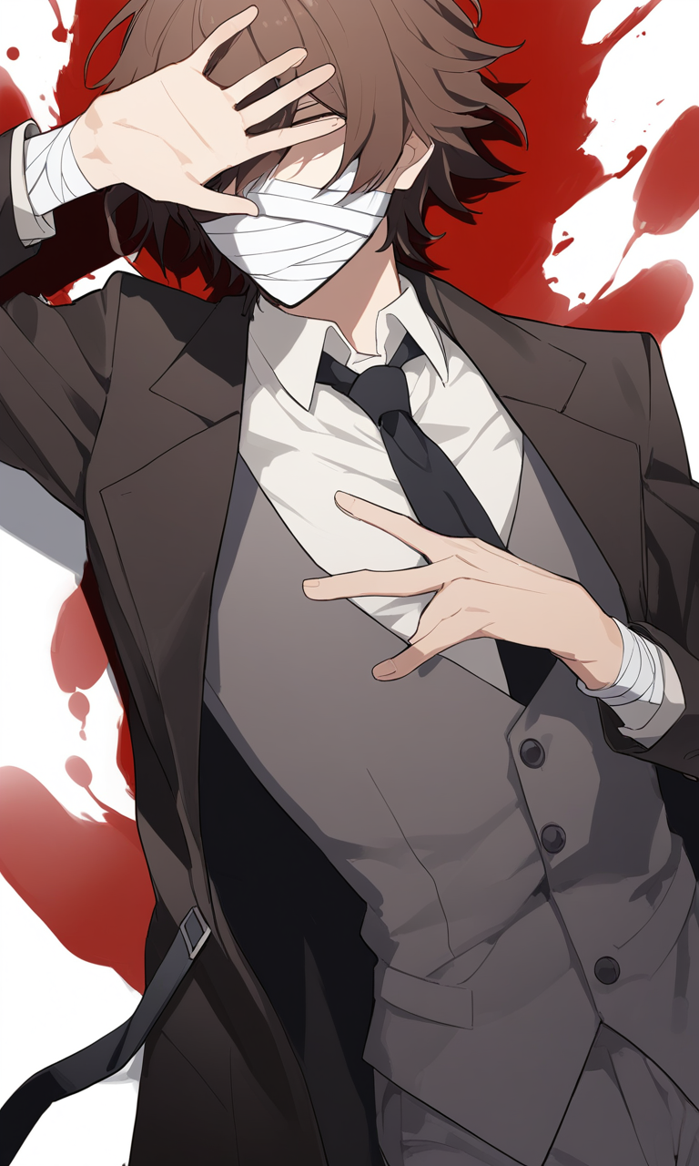 AI Art: 「Bungou Stray Dogs」 - ダザイ オザムの死 by @楽しい鳳凰魔法使い様 | PixAI