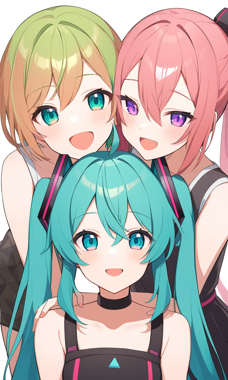 AI Art: A Triple Threat: Hatsune Miku, Kasane Teto, and Zundamon Unite by  @SlyHawkHackerV | PixAI