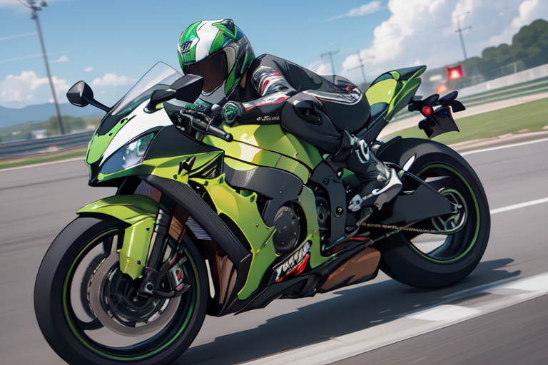 AI Art: kawasaki Ninja ZX-10R by @Bernard Wiseman | PixAI