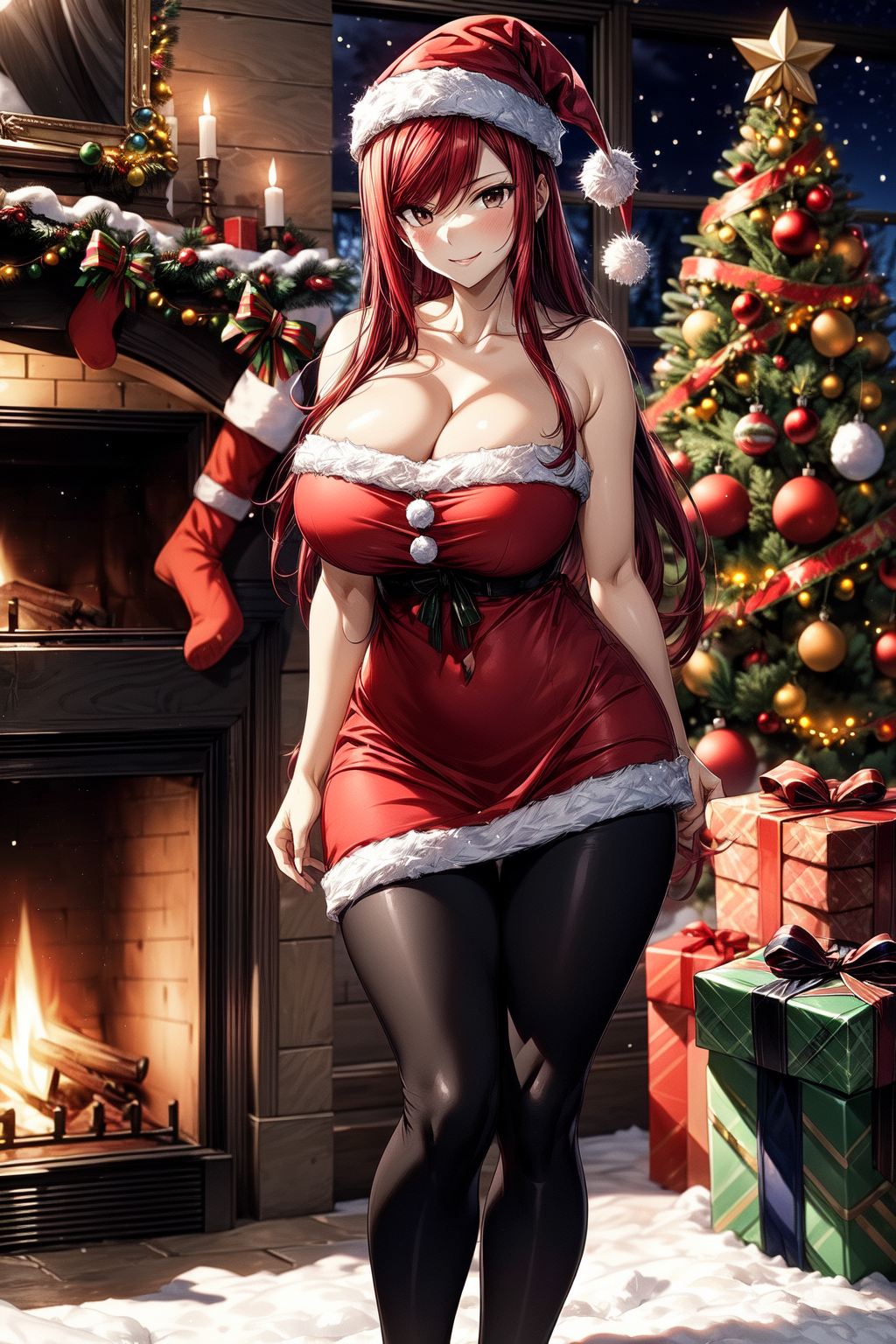 AI Art: Erza Christmas by @MummyErza | PixAI