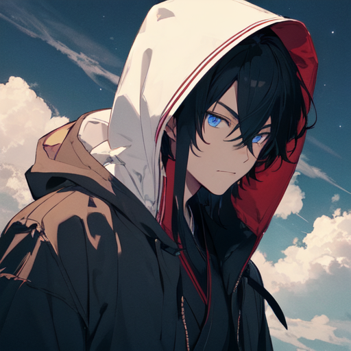 Anime boy in on sale hood