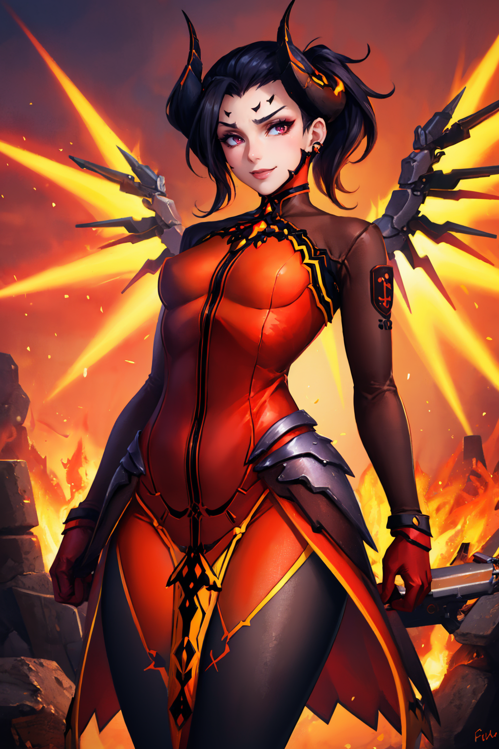 AI Art LoRA Model: Devil Mercy + Imp Mercy (Overwatch) LoRA | PixAI