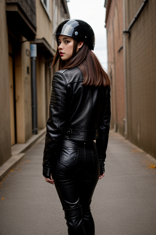 Leather on sale biker girl