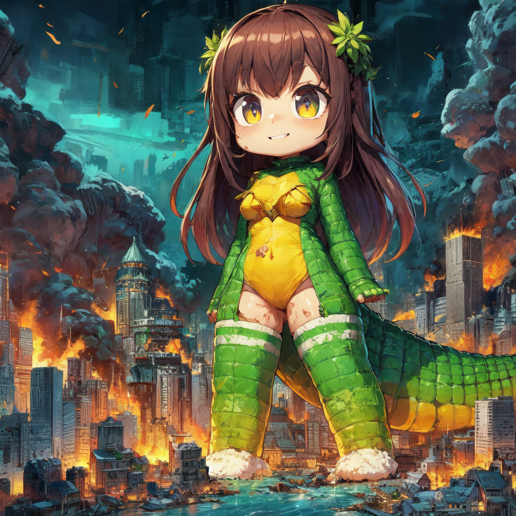 AI Art: giantess godzilla by @SKTKT | PixAI