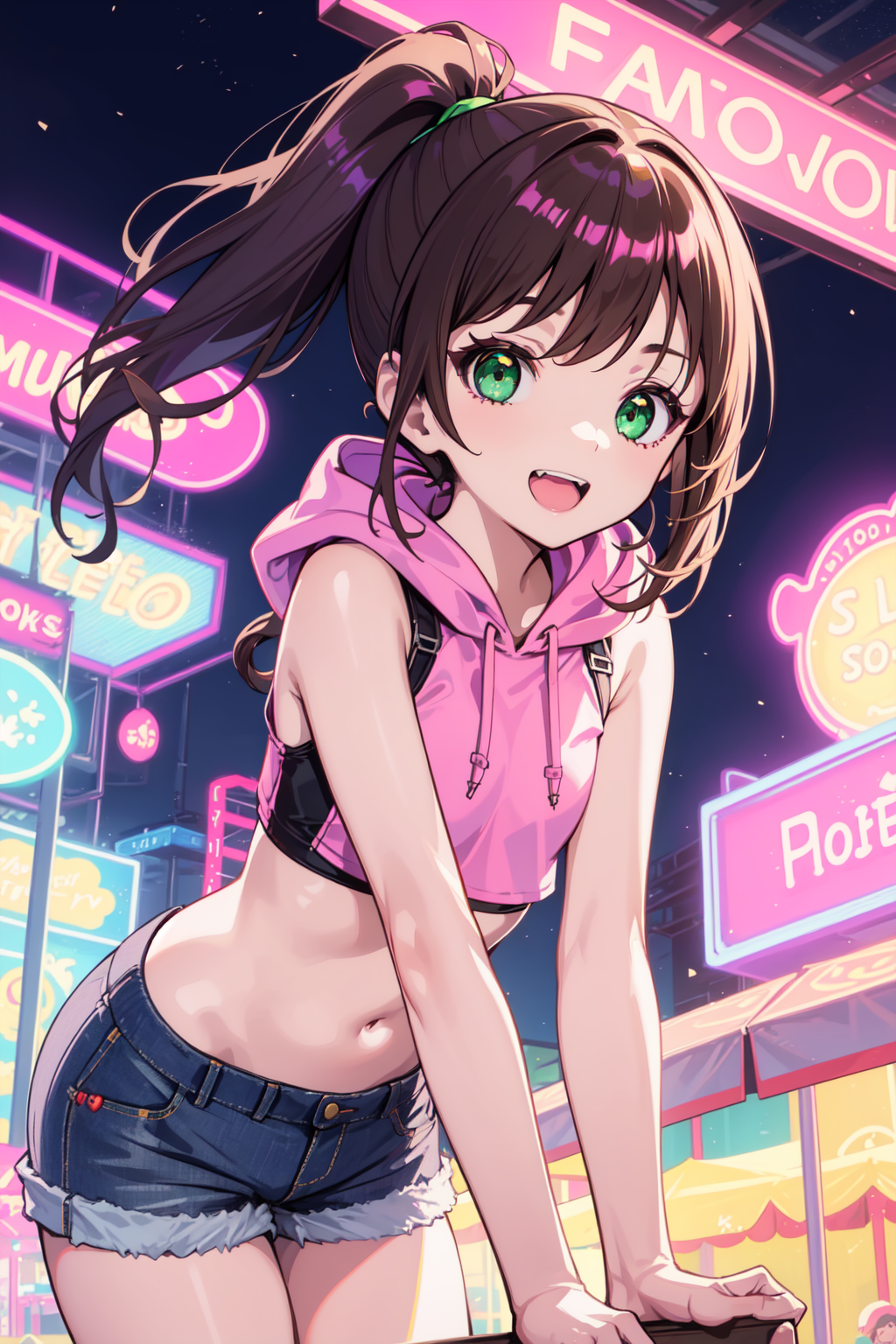 AI Art Amusement Park Girl By Eveline PixAI Anime AI Art Generator For Free