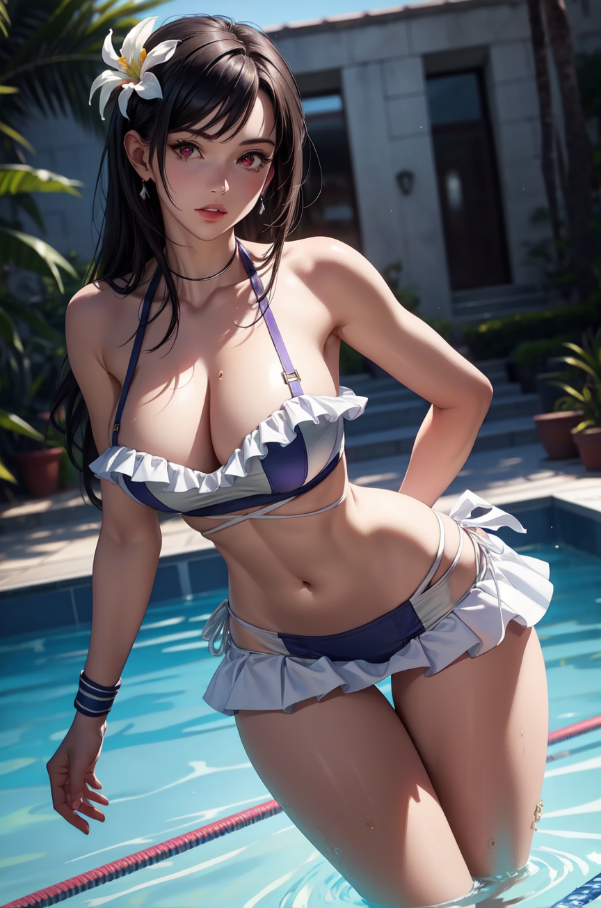 AIイラスト: Tifa Lockhart Remake Bikini 作者 @Creator | PixAI