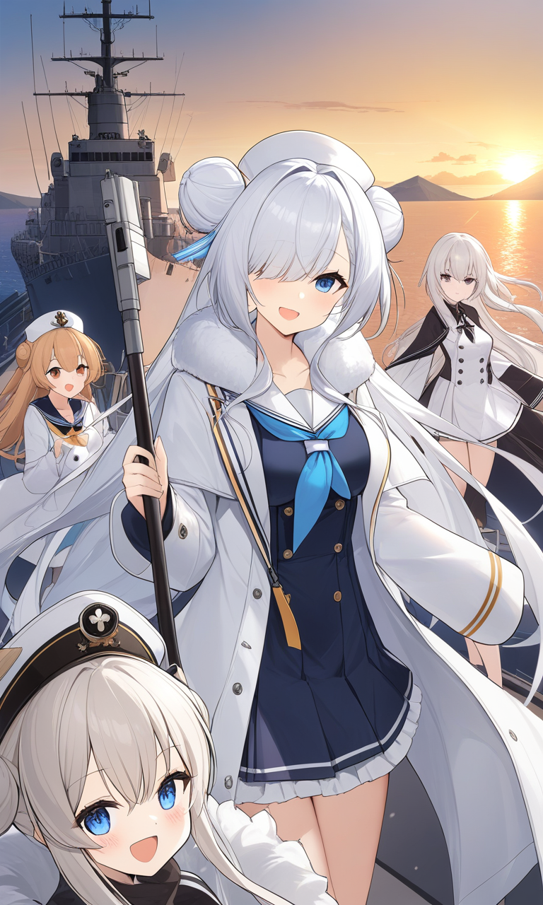 AI Art: The Enchanting Gathering of the Azur Lane Girls: Ognevoy, Poltava, Sovetsky  Soyuz, and Svirepy. by @QuietSkaterSr. | PixAI