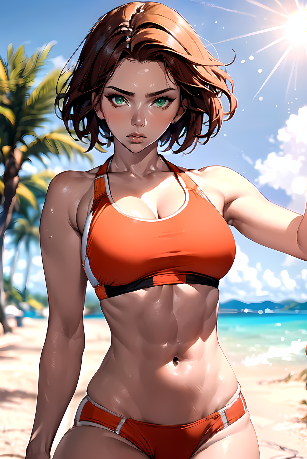 AI Art Black Widow Swimsuit edition by Razor1 PixAI