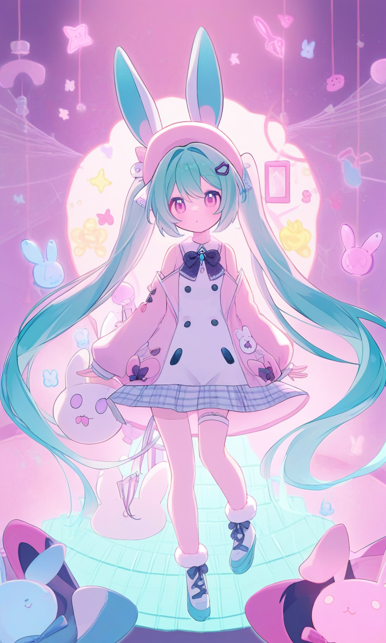 AI Art: Hatsune Miku🐇་༘࿐/Rabbit Hole/ ラビットホール by @Bonice