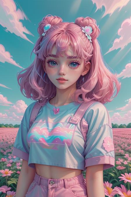 AI Art LoRA Model: Cutecore Vaporwave Style // LoRA | PixAI