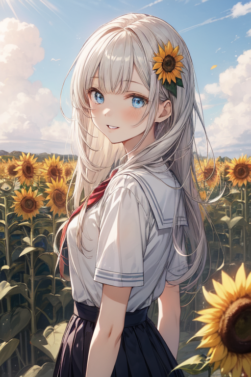 AI Art: sunflower field 02 by @isopy#1477 | PixAI