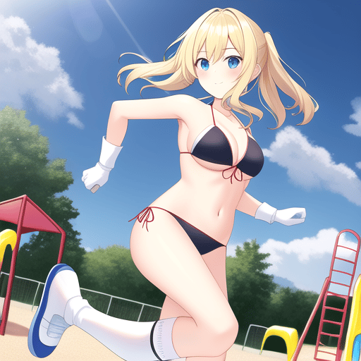 teenage girl in bikini - Playground