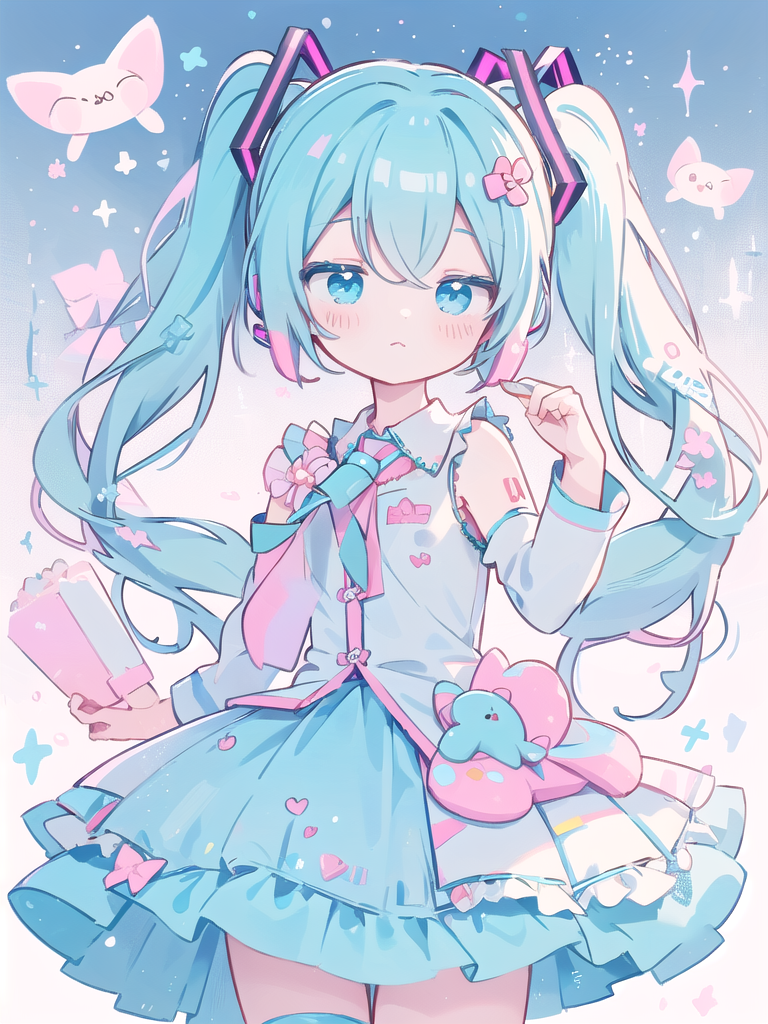 AI 아트: Hatsune miku 작성자: @mewy-san | PixAI