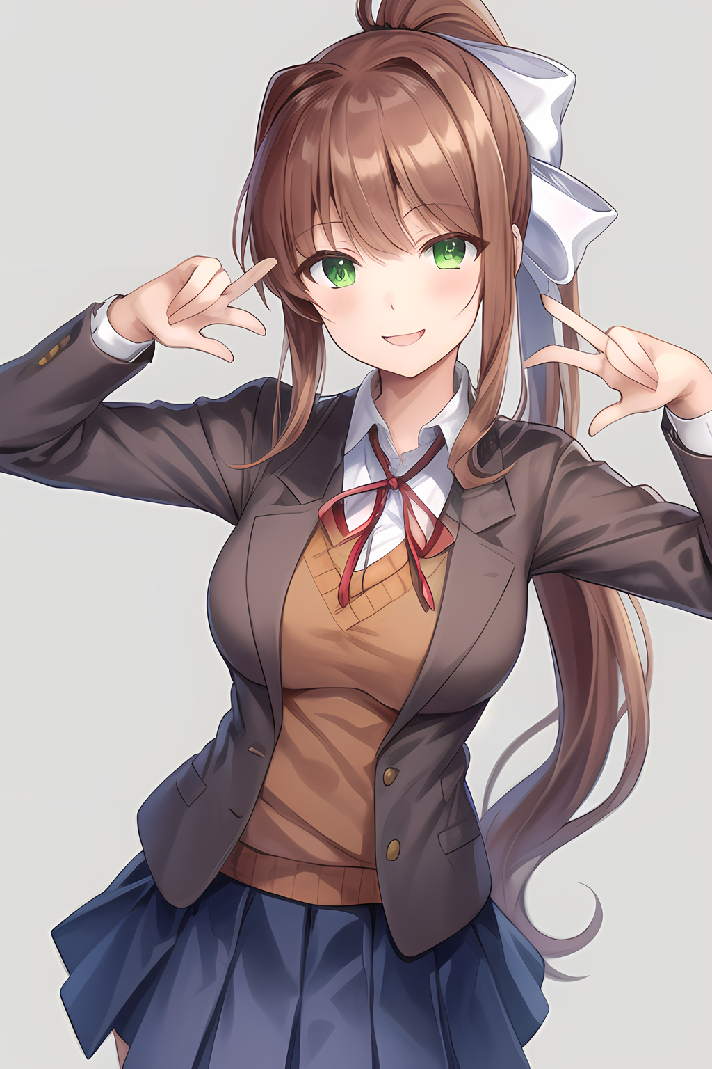 AI Art: Monika (Doki Doki Literature Club) by @Antonio Josue | PixAI