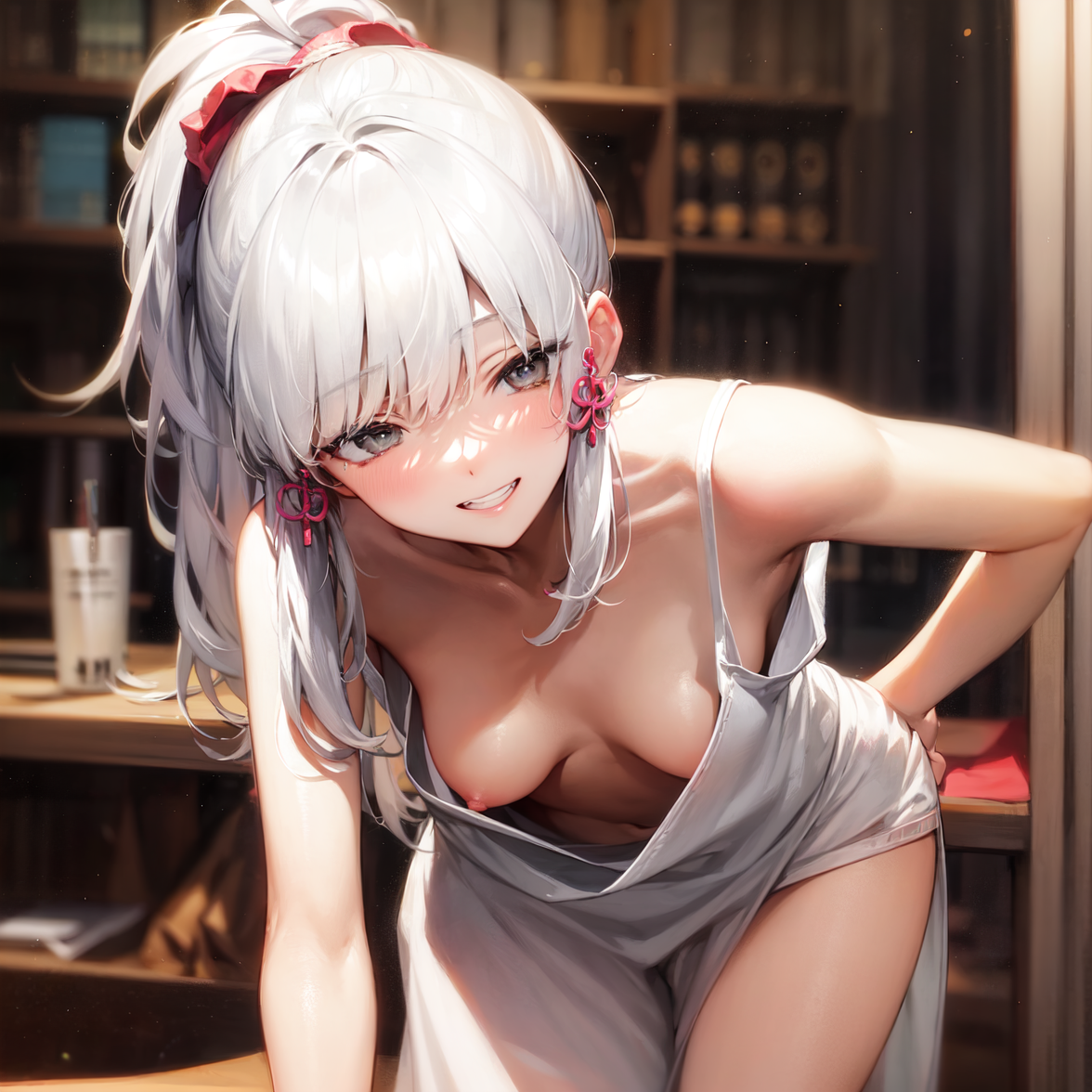 AI Art Ayaka Tease By Zhang PixAI