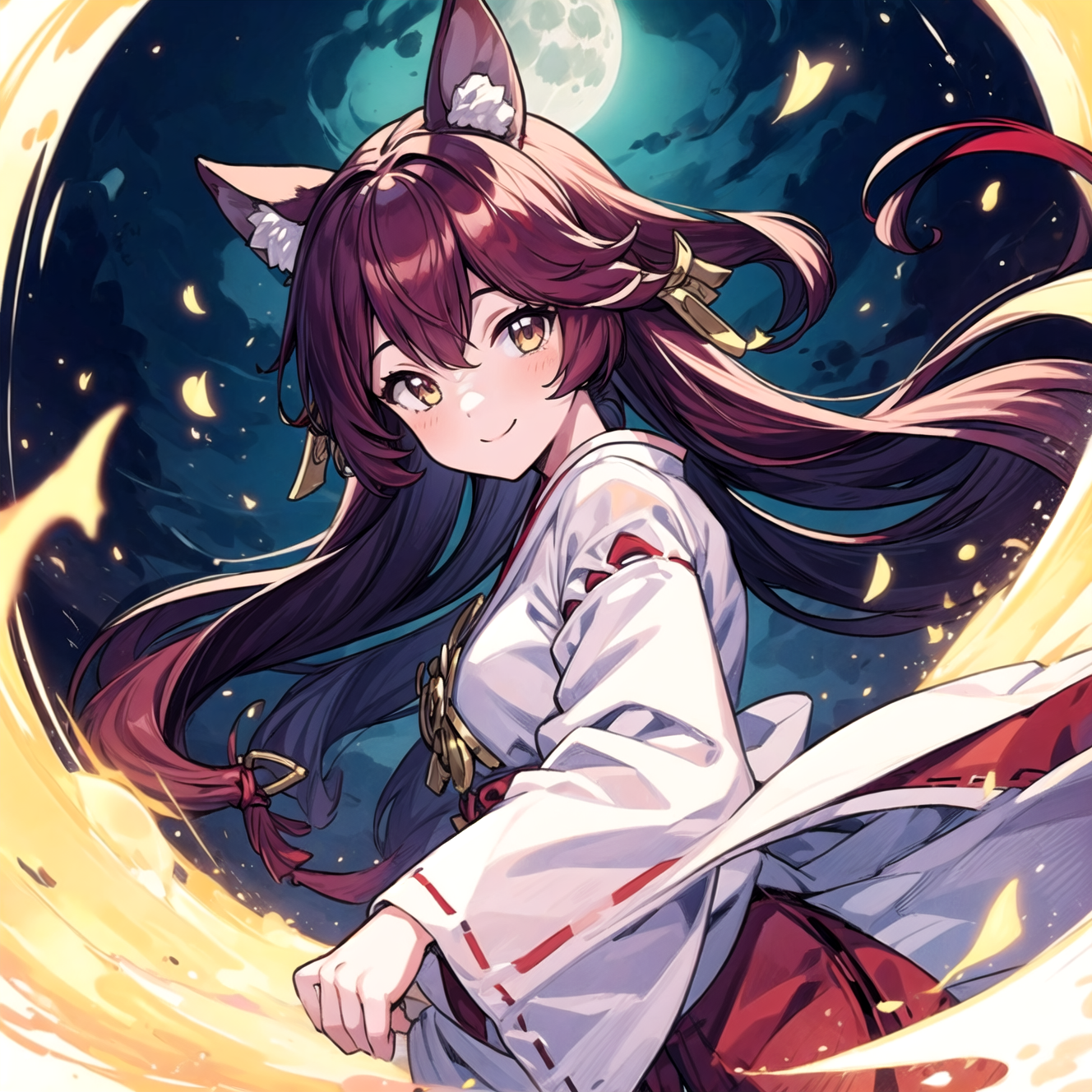 AI Art: kitsune shrine maiden XXX by @琥喵 | PixAI