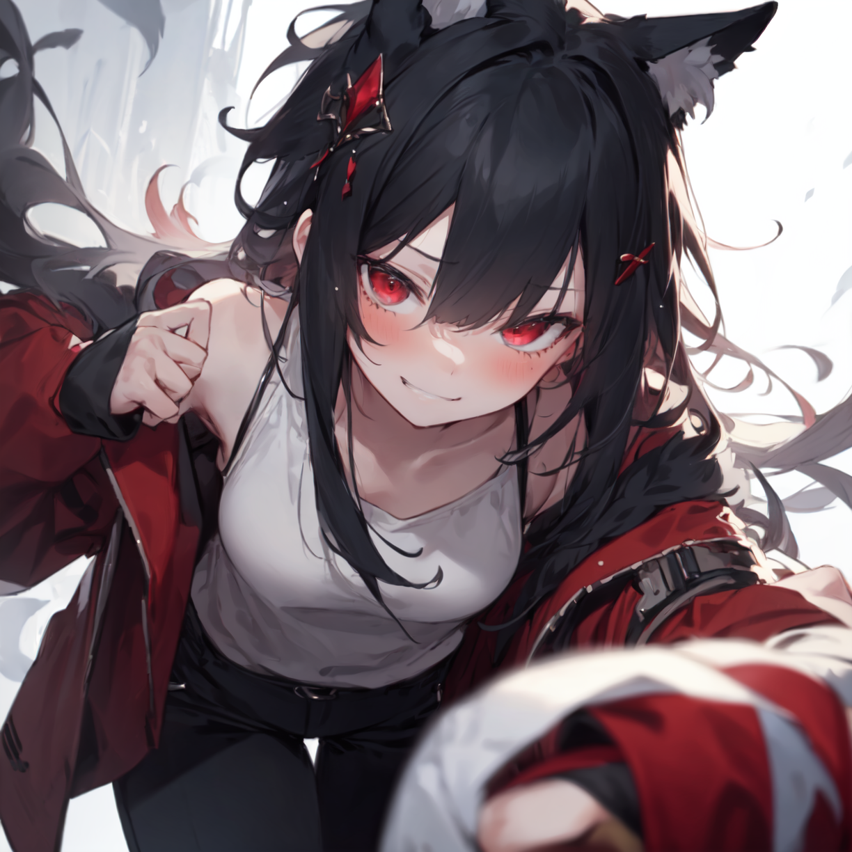 AI Art black fox by 落葉 PixAI Anime AI Art Generator for Free