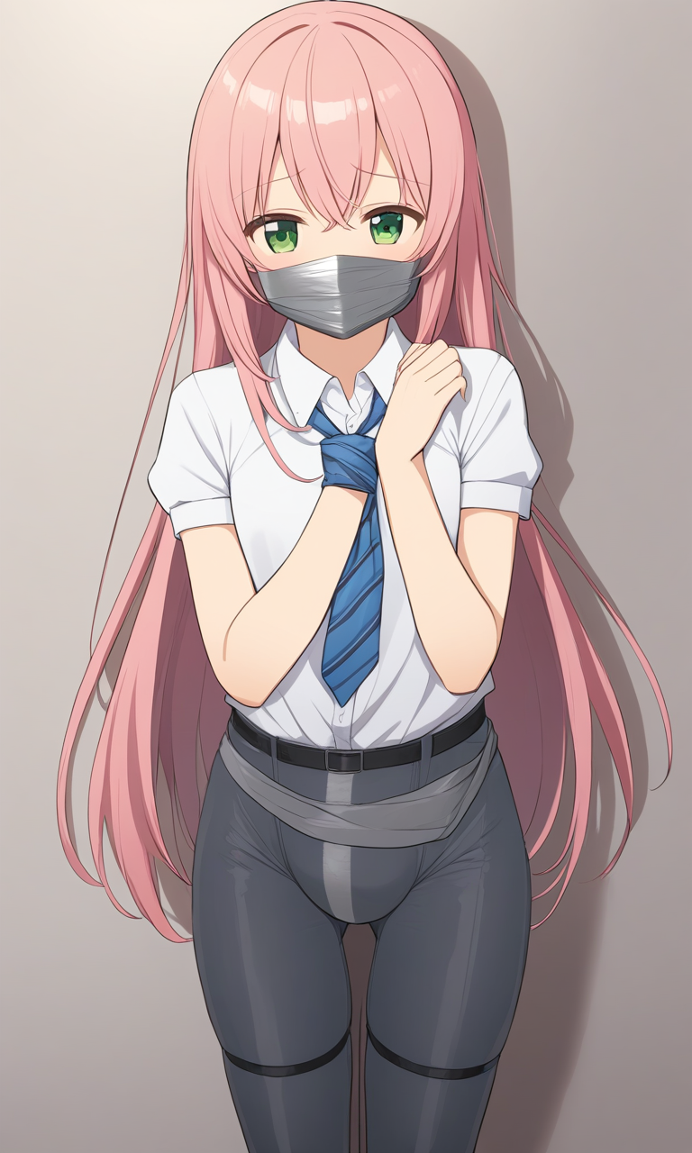 AI Art: Tape gagged femboy and his magic to disappear his hand by  @BondagEro | PixAI