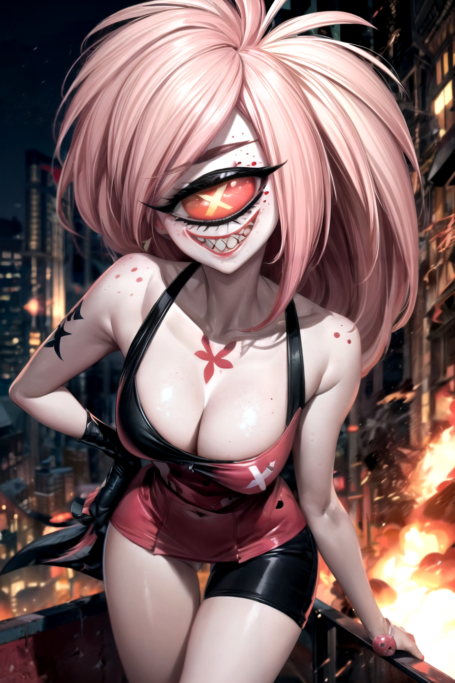 AI Art: Cherri bomb / Hazbin hotel / Helluva boss by @Lazarusse | PixAI