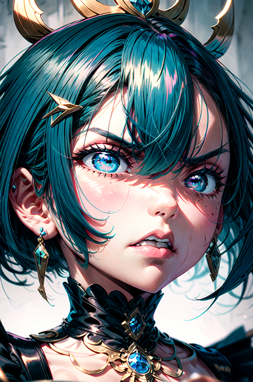 Blue Anime Eyes 01 - Anger