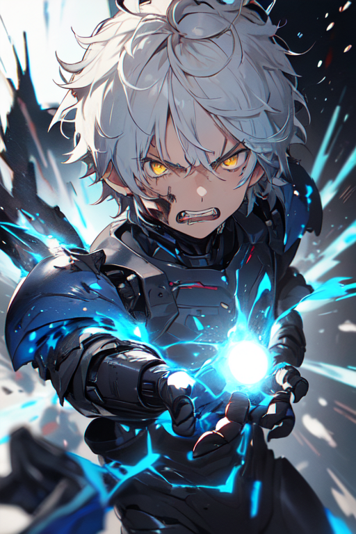 Blue Anime Eyes 01 - Anger