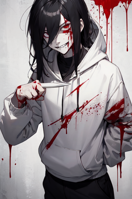 AI Art: Jeff the killer by @G