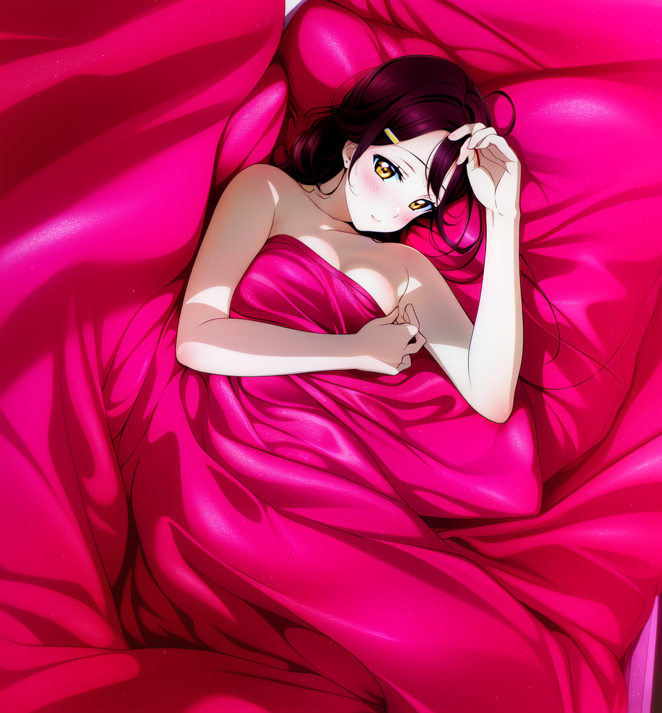 AI Art: Riko Sakurauchi in Nude Pink Satin Sheets by @Muhammad Egil  Zulqadri | PixAI