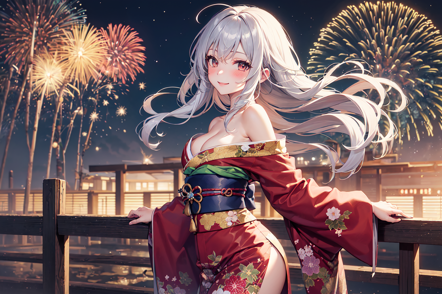 AI Art: Fireworks-test by @Ebimaru | PixAI