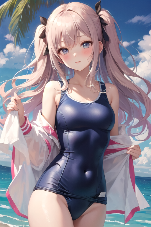 AI Art School Swimsuit Girl von PixAI