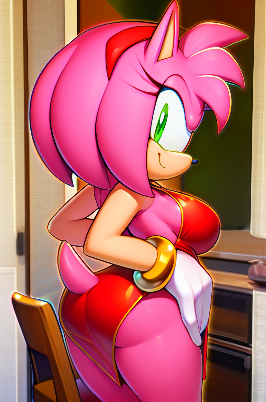 AI Art: Amy Rose by @SilverSoul | PixAI