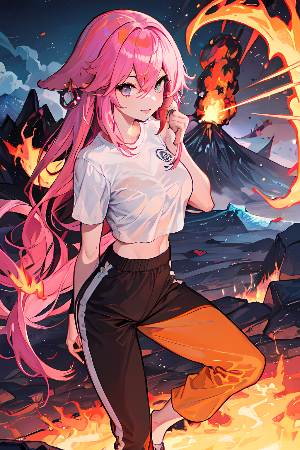 AI Art: Yae Miko fire magic by @Etrichard | PixAI